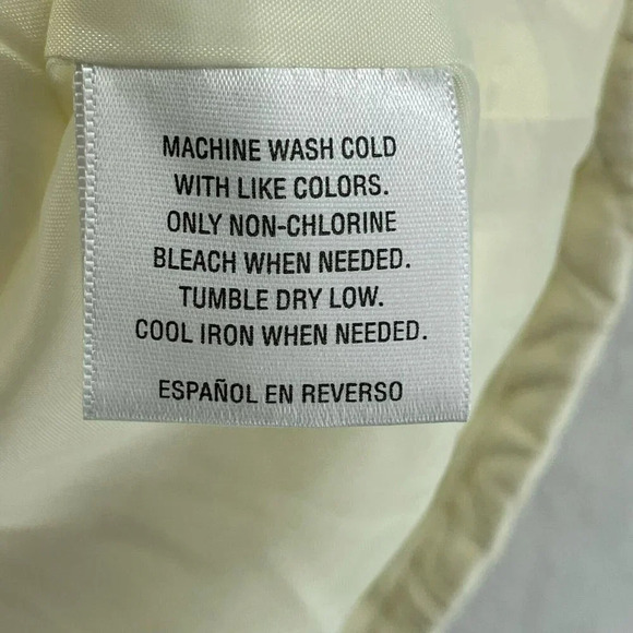 Charter Club Vest Jacket Womens M Ivory White Full-Zip Quilted Ruffled Mock Neck - Picture 10 of 11